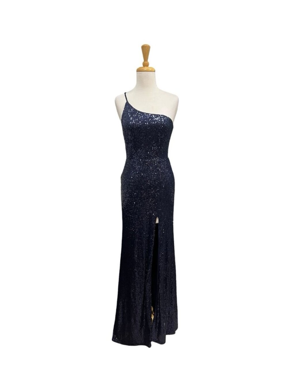 Dear Emilia A New Glow Sequin Maxi Dress Size M Medium Blue